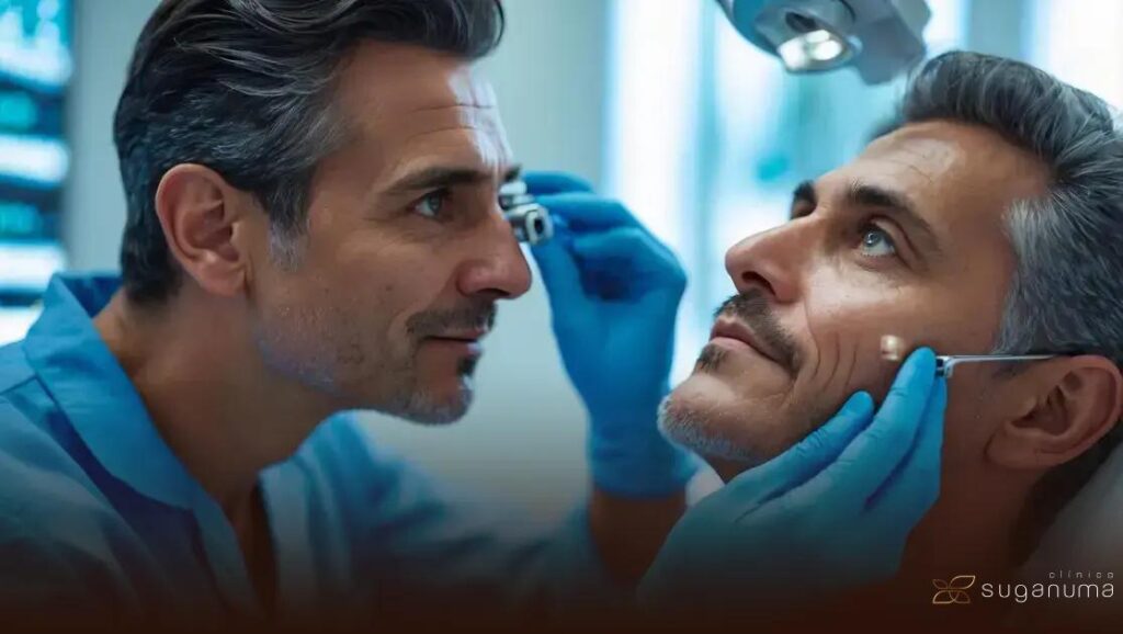 Plasmage masculino: rejuvenescimento discreto das pálpebras